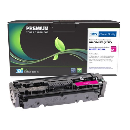 Mse Remanufactured High Yield Magenta Toner Cartridge, HP CF413X (HP 410X) MSE022145316